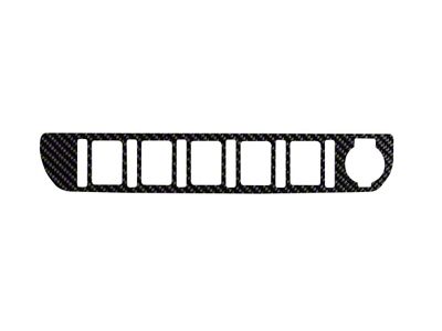 Center Dash 5-Switch Panel Accent Trim; Raw Carbon Fiber (16-23 Tacoma)
