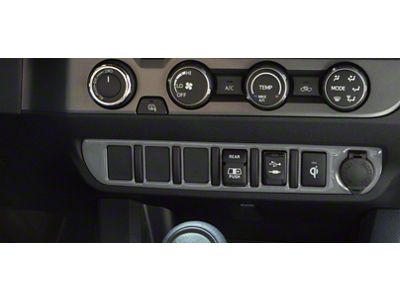Center Dash 6-Switch Panel Accent Trim; Cement Gray (16-23 Tacoma)