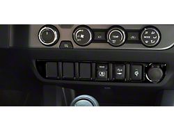 Center Dash 6-Switch Panel Accent Trim; Gloss Black (16-23 Tacoma)