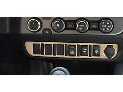 Center Dash 6-Switch Panel Accent Trim; Quicksand Tan (16-23 Tacoma)