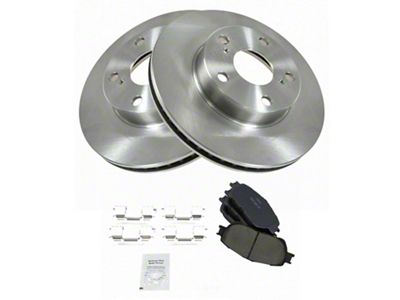 Ceramic 5-Lug Brake Rotor and Pad Kit; Front (05-15 2WD Tacoma)