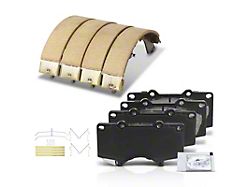 Ceramic Brake Pads and Shoes; Front and Rear (05-23 6-Lug Tacoma)
