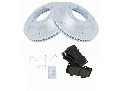 Ceramic Performance 6-Lug Brake Rotor and Pad Kit; Front (05-23 Tacoma)