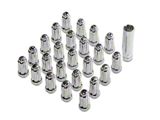 Chrome 6-Spline Lug Nut Kit; 12mm x 1.5; Set of 24 (05-23 Tacoma)