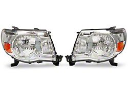 Euro Crystal Headlights; Chrome Housing; Clear Lens (05-11 Tacoma)