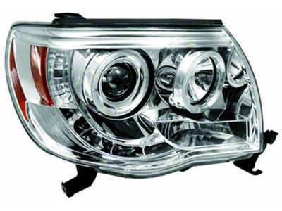 Halo Projector Headlights; Chrome Housing; Clear Lens (05-11 Tacoma)