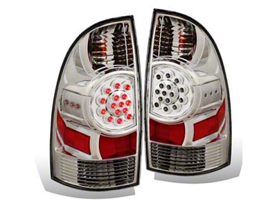 Raxiom LED Tail Lights; Chrome Housing; Clear Lens (05-06 Tacoma)