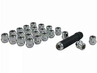 Chrome Open End Spline Lug Nuts; M12 x 1.5; Set of 24 (05-25 Tacoma)