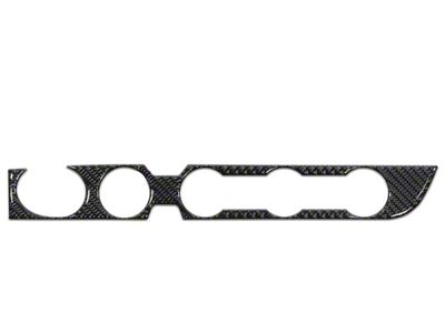 Climate Control Accent Trim; Domed Carbon Fiber (16-23 4WD Tacoma w/ Push to Start Button)