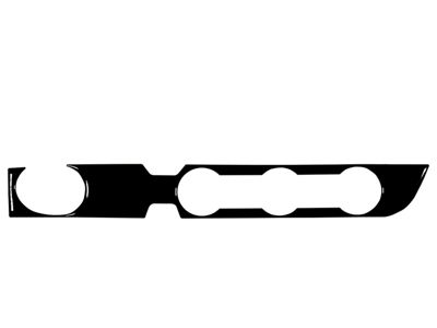Climate Control Accent Trim; Gloss Black (16-23 2WD Tacoma w/ Push to Start Button)