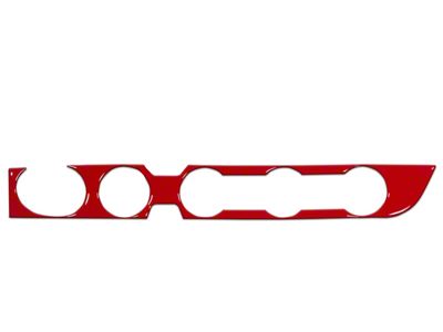 Climate Control Accent Trim; Gloss TRD Red (16-23 4WD Tacoma w/ Push to Start Button)