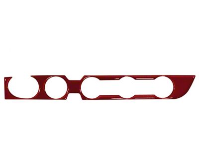 Climate Control Accent Trim; Ruby Red (16-23 4WD Tacoma w/ Push to Start Button)
