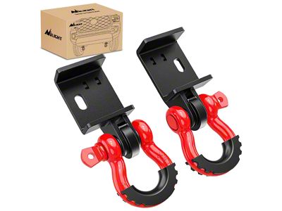 Demon Front Tow Hook Mounts with 3/4-Inch D-Ring Shackles (09-23 Tacoma)
