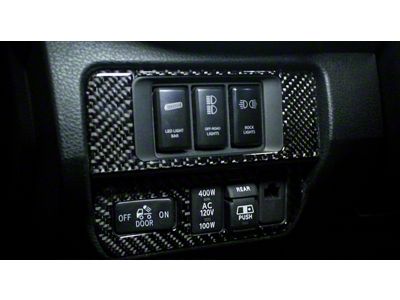 Dim Light 3-Switch Control Accent Trim; Domed Carbon Fiber (16-23 Tacoma)