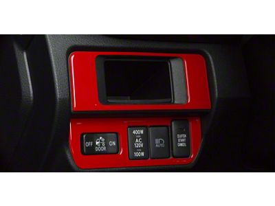 Dim Light 4-Switch Control Accent Trim; Gloss TRD Red (16-23 Tacoma)