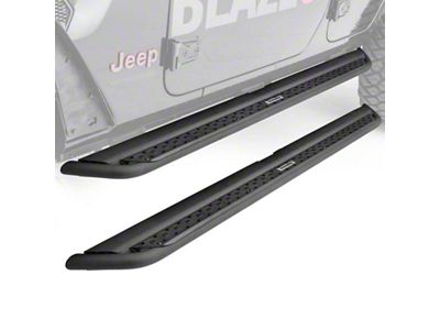 Go Rhino Dominator Xtreme DSS Slider Side Step Bars; Textured Black (24-25 Tacoma Double Cab)