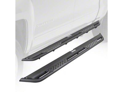 Go Rhino Dominator Xtreme DT Side Step Bars; Textured Black (24-25 Tacoma Double Cab)