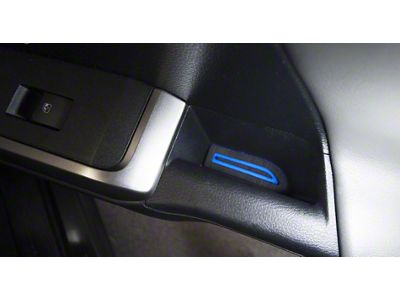 Door Armrest Foam Inserts; Black/Blue (16-23 Tacoma Double Cab)