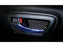 Door Handle Insert Accent Trim; Domed Carbon Fiber (16-23 Tacoma)