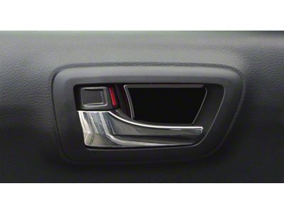 Door Handle Insert Accent Trim; Matte Black (16-23 Tacoma)