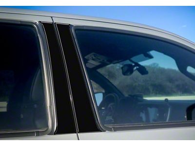 Door Pillar Accent Trim; Gloss Black (16-23 Tacoma)