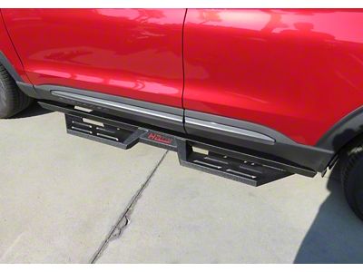 Drop Style Door to Door Nerf Side Step Bars; Black (24-25 Tacoma Double Cab)