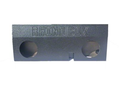 Dual 8-Inch Behind Seat Subwoofer Box; Carpeted (05-23 Tacoma Double Cab w/ Power Sliding Rear Window)