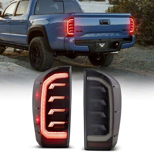 Left & Right Tail Lights For 2001-2004 Toyota Tacoma – Red/Amber Lens, Direct Fit, Auto-Lighting