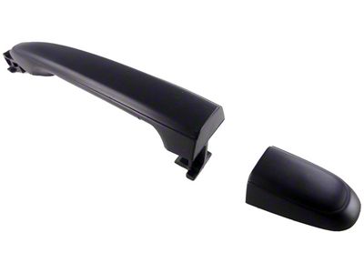 Exterior Door Handle; Rear Left and Right; Smooth Black; Paint to Match; Plastic (05-15 Tacoma Double Cab)