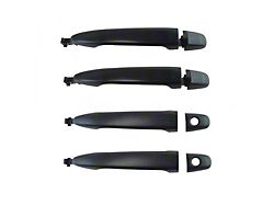 Exterior Door Handles; Front and Rear; Textured Black (05-15 Tacoma Double Cab)