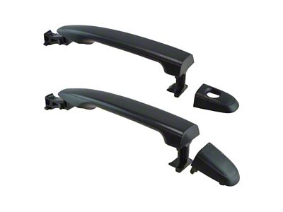 Exterior Door Handles; Front; Textured Black (05-15 Tacoma)