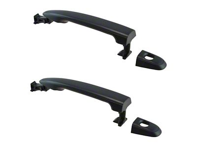 Exterior Door Handles; Front; Textured Black; Textured Black (05-15 Tacoma)