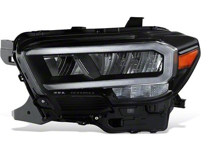 Factory Style Switchback LED DRL Headlight; Black Housing; Clear Lens; Driver Side (20-23 Tacoma w/ Factory LED Headlights, Excluding TRD Pro)