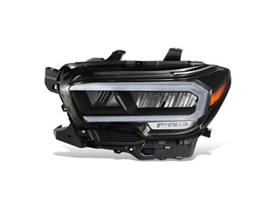 Factory Style Switchback LED DRL Headlight; Black Housing; Clear Lens; Driver Side (20-23 Tacoma TRD Pro)