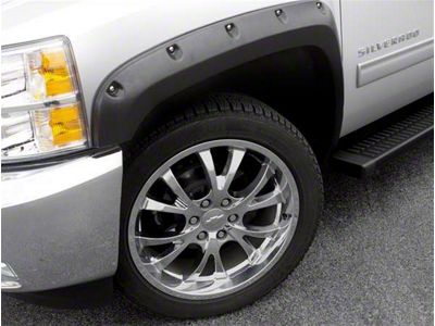 Elite Series Rivet Style Fender Flares; Front; Smooth Black (16-23 Tacoma)