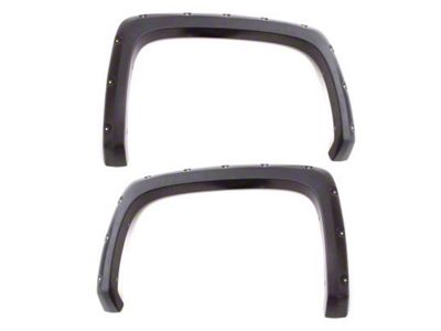 Elite Series Rivet Style Fender Flares; Rear; Textured Black (16-23 Tacoma)
