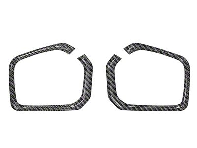 Fog Light Accent Trim; Domed Carbon Fiber (16-23 Tacoma Limited, SR, SR5)