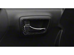 Front Door Handle Surround Accent Trim; Raw Carbon Fiber (16-23 Tacoma)