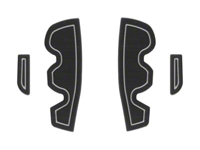 Front Door Pocket Cup Holder Inserts; Black/Gray (16-23 Tacoma)