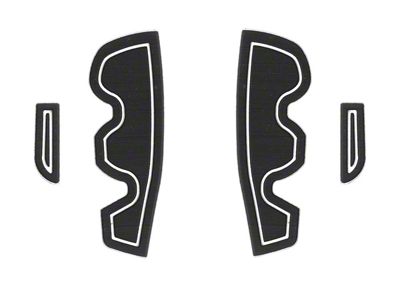 Front Door Pocket Cup Holder Inserts; Black/White (16-23 Tacoma)