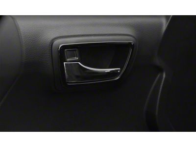Front and Rear Door Handle Surround Accent Trim; Gloss Black (16-23 Tacoma Double Cab)