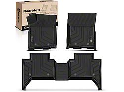 Front and Rear Floor Liners; Black (16-23 Tacoma Double Cab)
