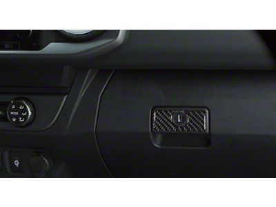 Glove Box Handle Accent Trim; Domed Carbon Fiber (16-23 Tacoma)