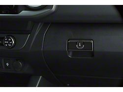 Glove Box Handle Accent Trim; Gloss Black (16-23 Tacoma)