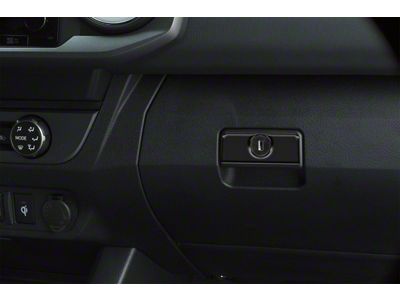 Glove Box Handle Accent Trim; Gloss Black (16-23 Tacoma)