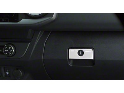 Glove Box Handle Accent Trim; Gloss White (16-23 Tacoma)