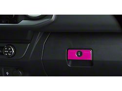 Glove Box Handle Accent Trim; Hot Pink (16-23 Tacoma)