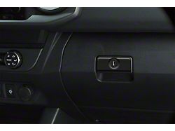 Glove Box Handle Accent Trim; Matte Black (16-23 Tacoma)