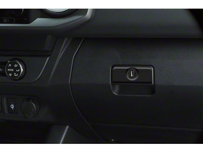Glove Box Handle Accent Trim; Matte Black (16-23 Tacoma)