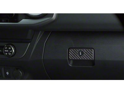 Glove Box Handle Accent Trim; Raw Carbon Fiber (16-23 Tacoma)